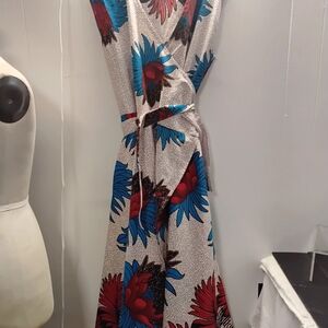 Vibrant Floral Maxi Wrap Dress